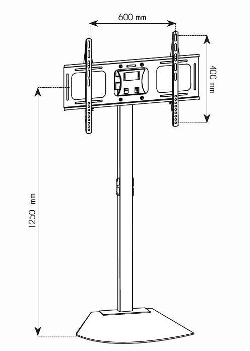 Supporto da Pavimento Girevole con Staffa per TV LCD/LED/Plasma 32-70'' TECHLY - immagine 3