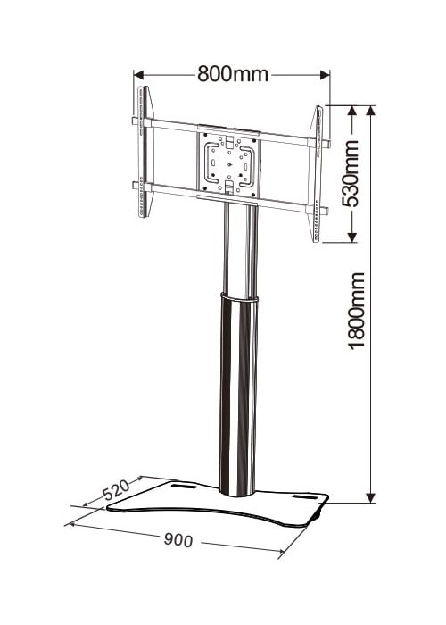 Supporto da pavimento per TV da 32'' a 70'' TECHLY - immagine 3