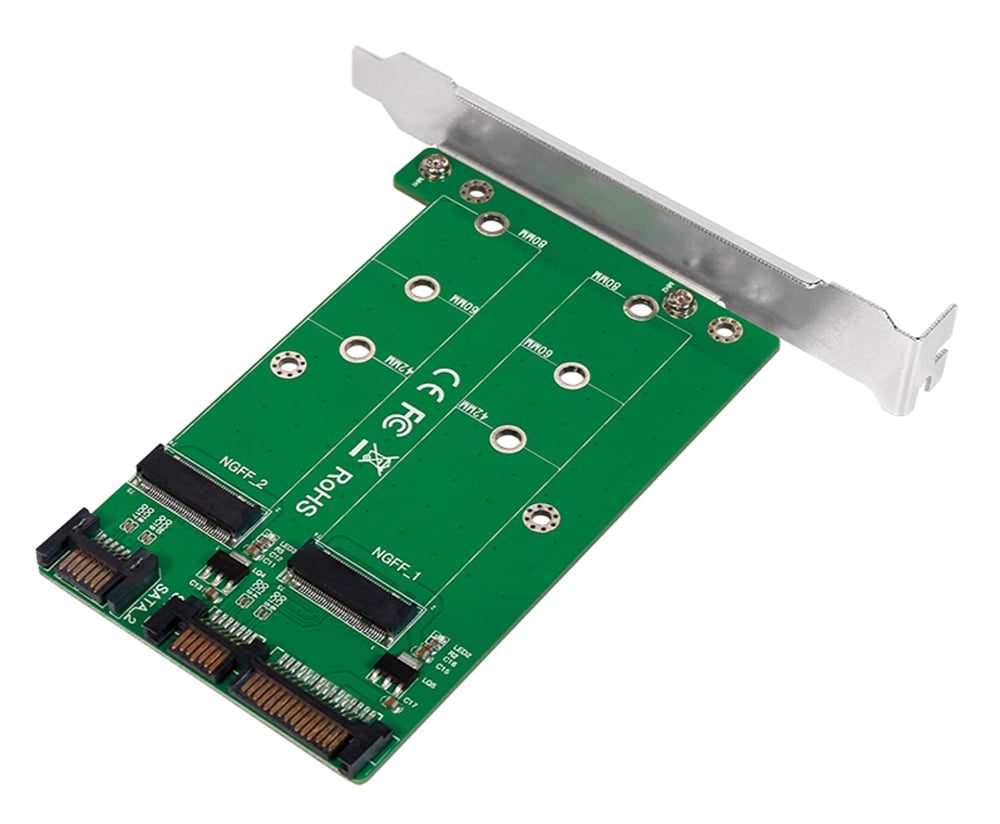 Adattatore 2x SATA SSU a 2x M.2 SATA LOGILINK - immagine 2