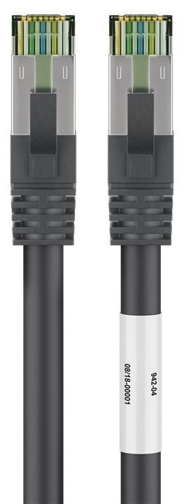 Cavo di rete Patch in rame Cat. 8.1 Nero SFTP LSZH 1m GOOBAY - immagine 3