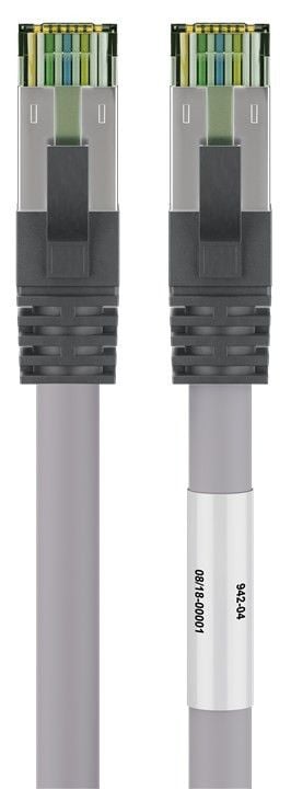 Cavo di rete Patch in rame Cat. 8.1 Grigio SFTP LSZH 1m GOOBAY - immagine 3