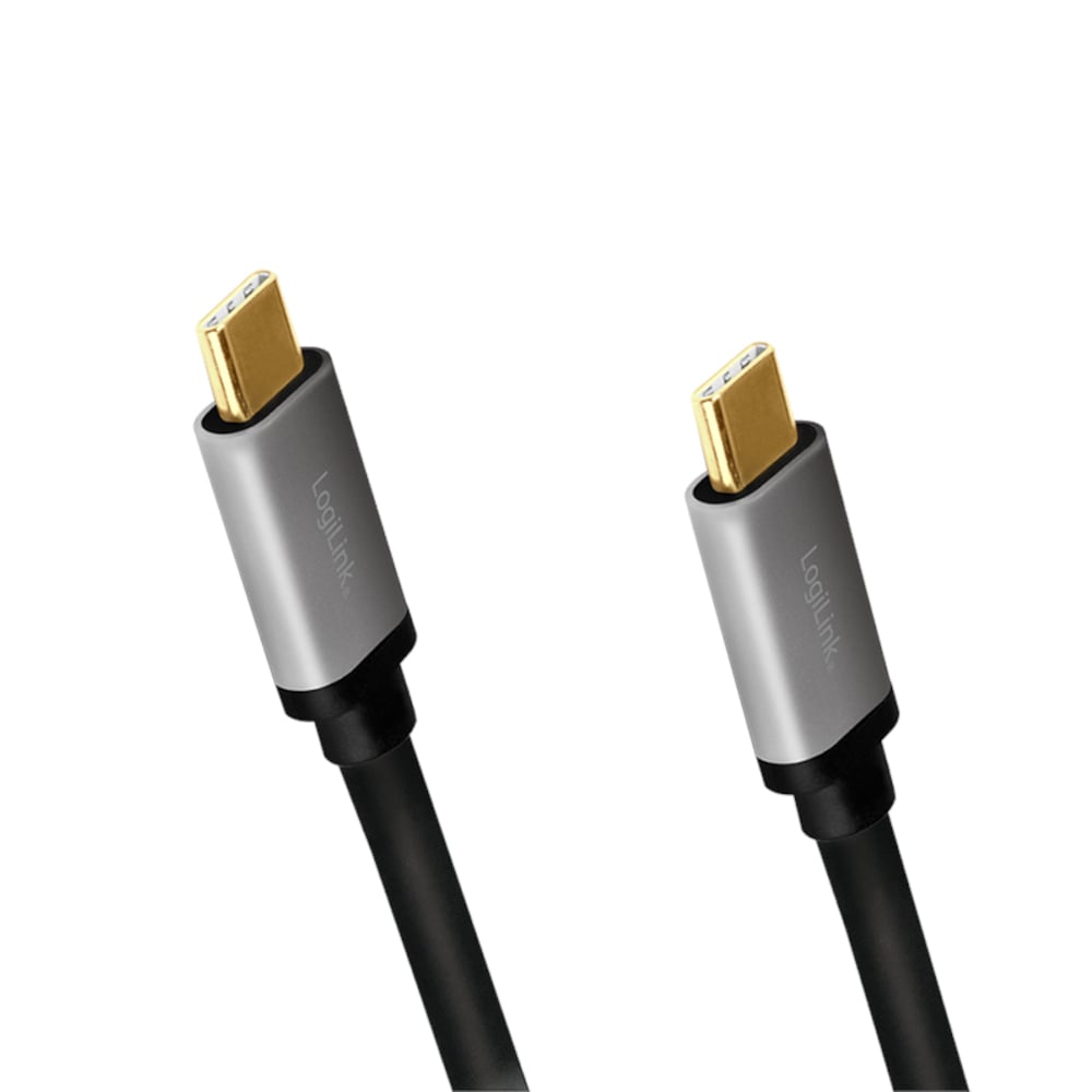 Cavo SuperSpeed 10Gbps USB-C™M/USB-C™M USB3.2 Gen2 4K/60Hz PD 1m Nero LOGILINK - immagine 3