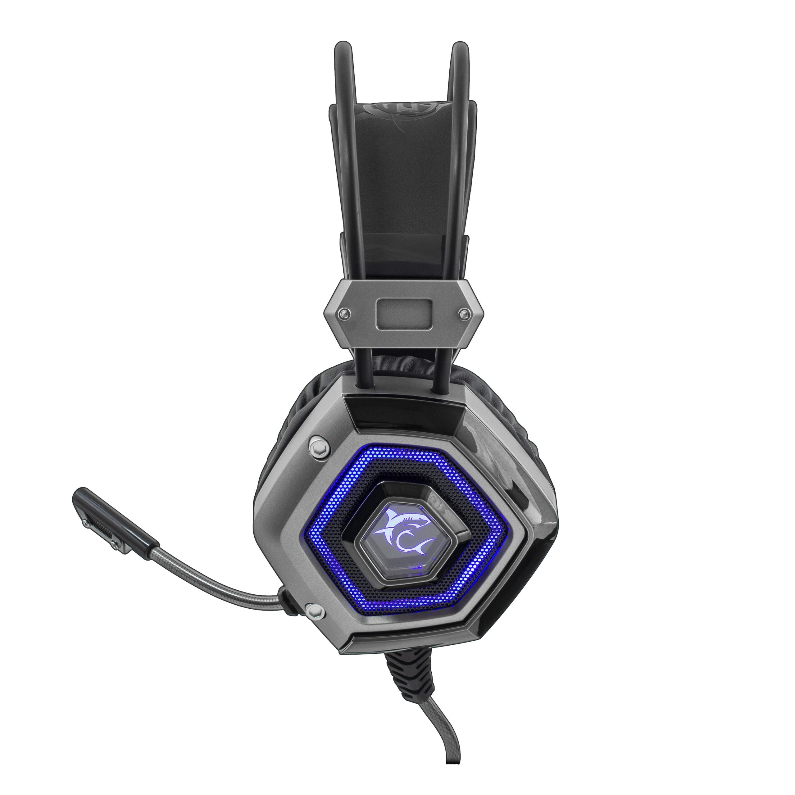 Cuffie Gaming USB con Microfono Silver LION WHITE SHARK - immagine 3