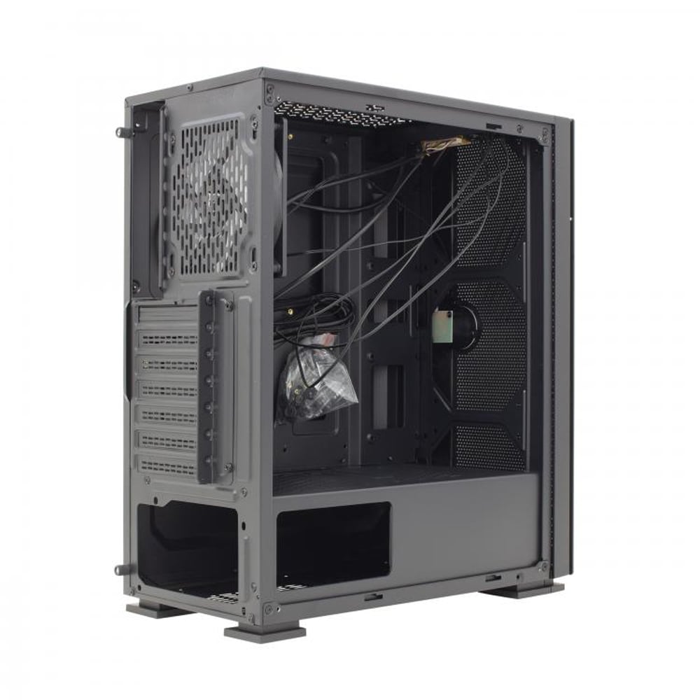 Case PC Chassis ATX Mid Tower con Ventola Nero WHITE SHARK - immagine 3