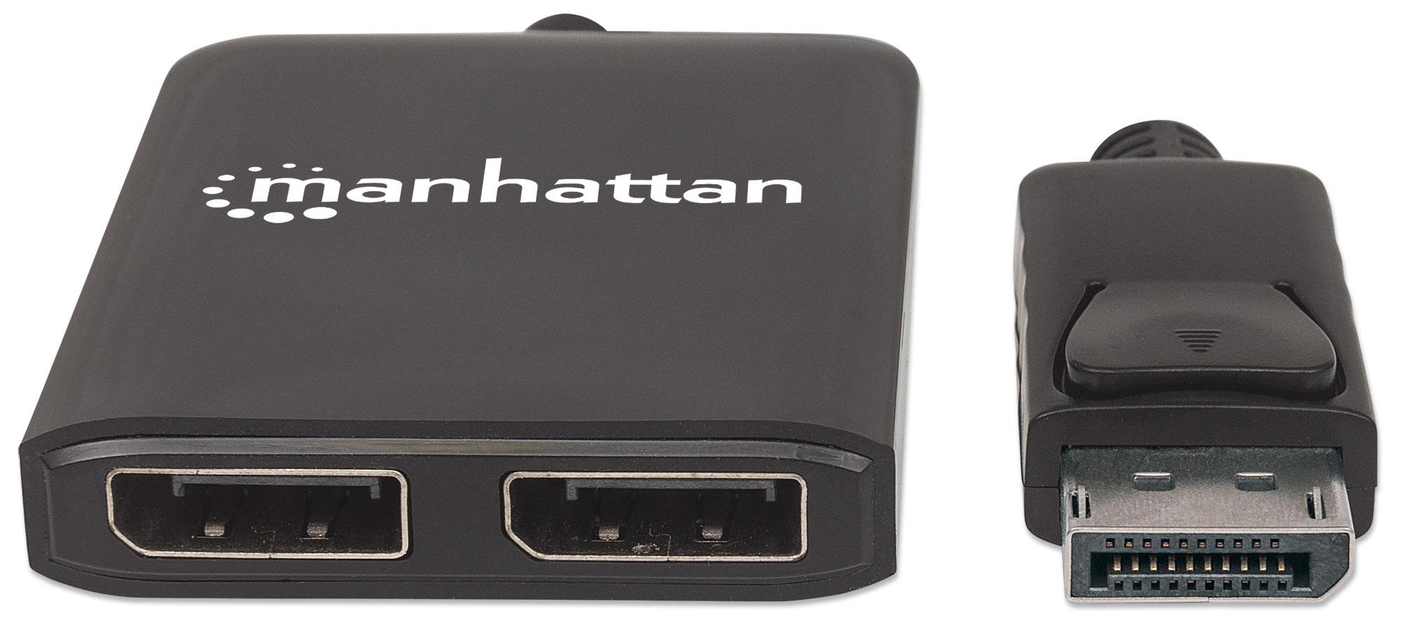 Splitter Hub DisplayPort a 2 Monitor DisplayPort MST 4K@30Hz video UHD MANHATTAN - immagine 3