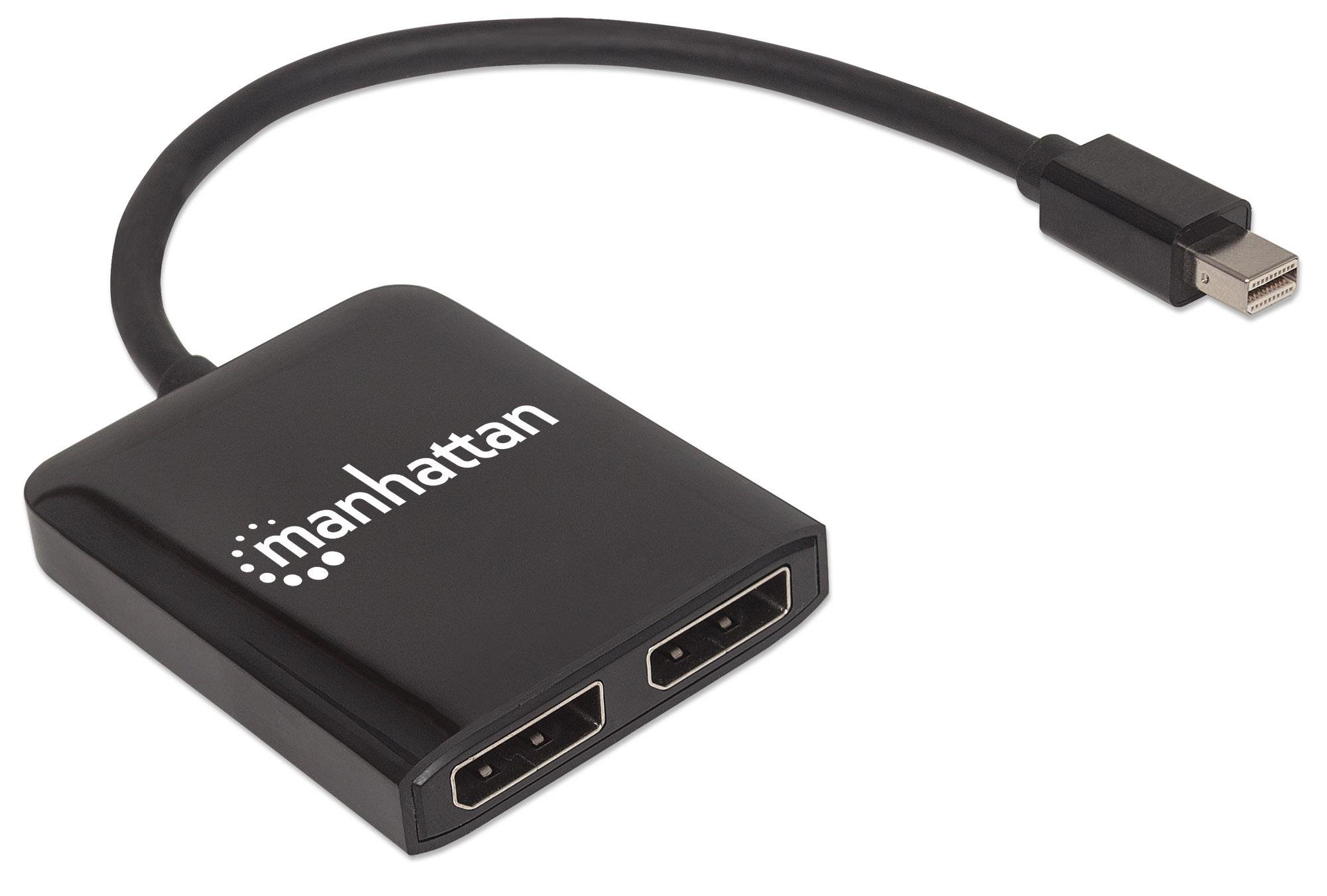 Splitter Hub Mini DisplayPort a 2 porte DisplayPort con MST MANHATTAN - immagine 3