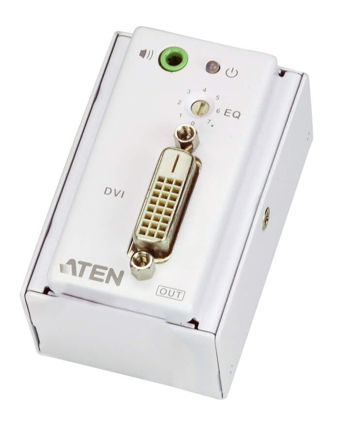 Estensore DVI/Audio Cat5 con piastra a parete 1920x1200 a 40m, VE607 ATEN - immagine 3