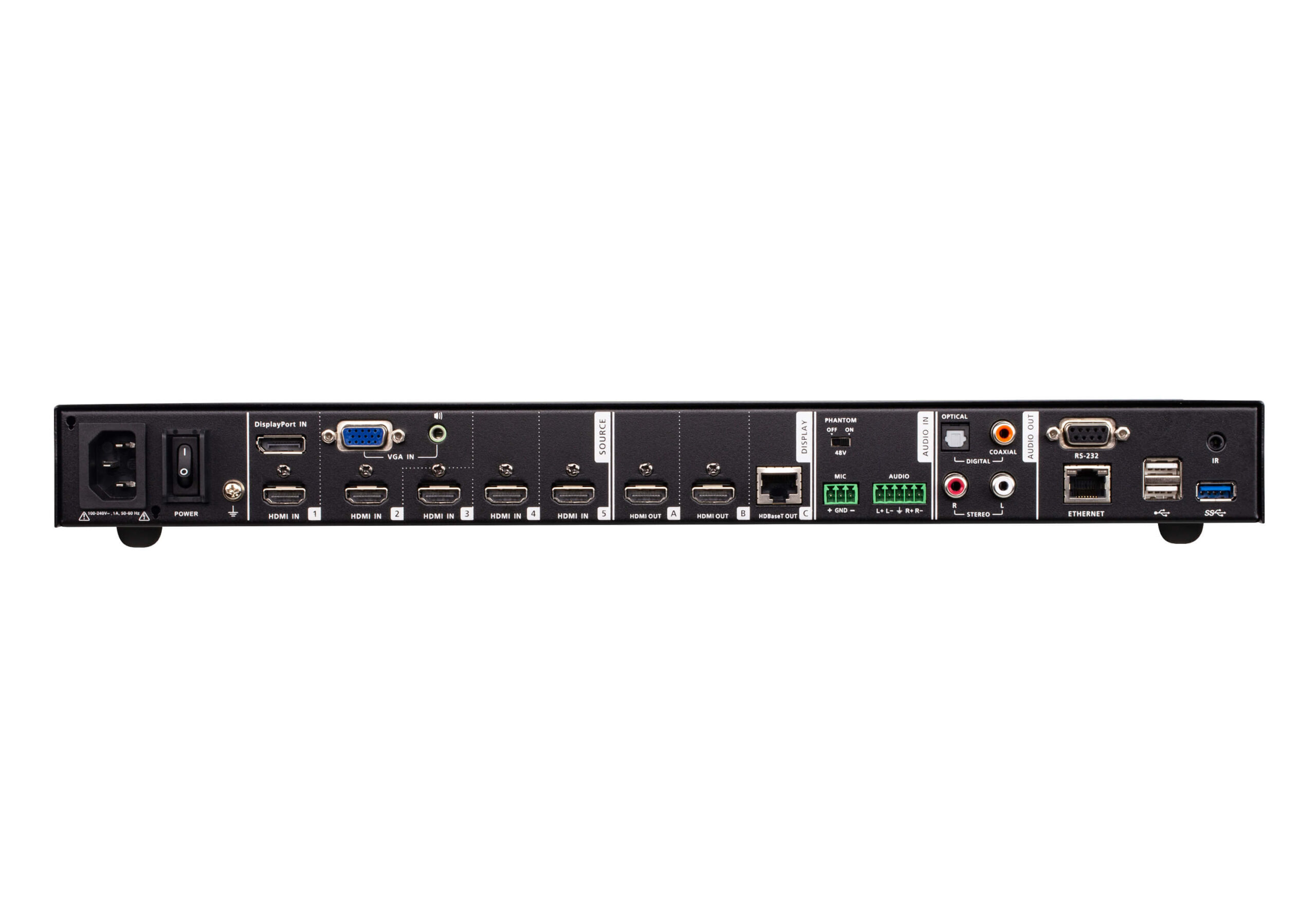 Switch Matrix Presentazioni 7x3 Scaler Mixer Audio e HDBaseT, VP2730 ATEN - immagine 3