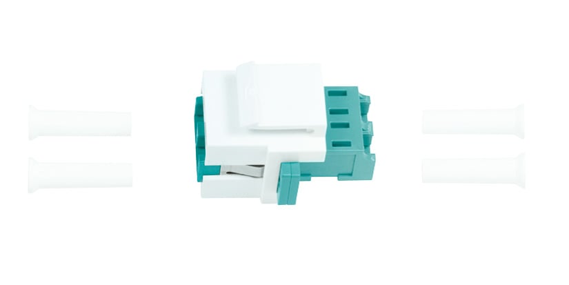 Giunto Fibra LWL LC Duplex Multimodale per Keystone Acqua e Bianco LOGILINK - immagine 3