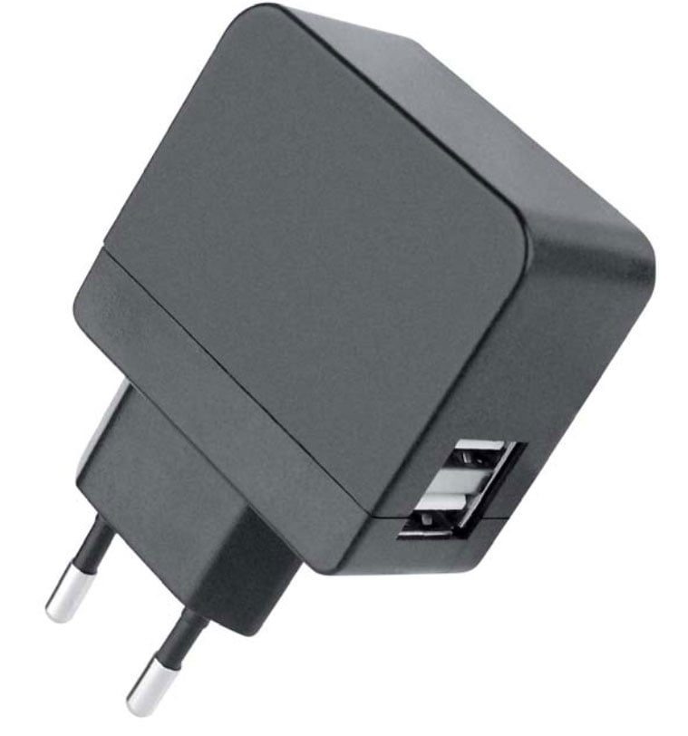 Caricatore 2 USB 2,1A Compatto Spina Europea 2 pin Nero FONTASTIC - immagine 3