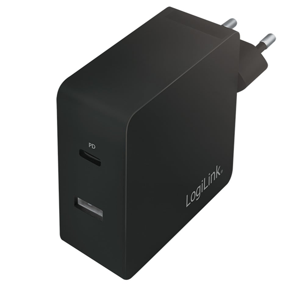 Caricatore da Muro USB-C™ e USB tipo A 65W Nero LOGILINK - immagine 2