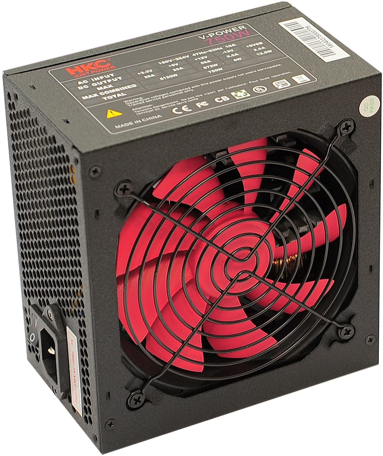 Alimentatore per PC 750W ATX 2.2 Ventola 12cm HKC - immagine 3