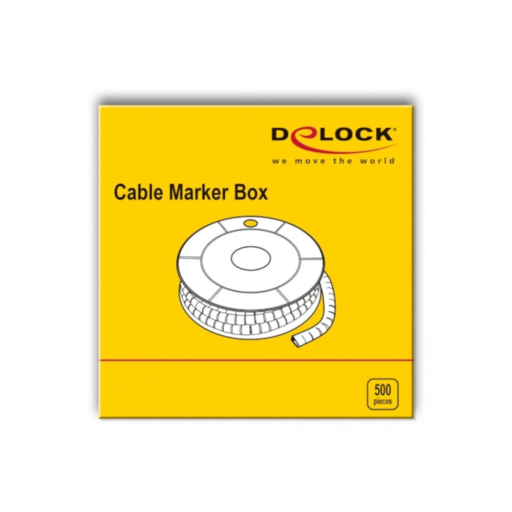 Scatola Segnacavo Giallo 500 Pezzi Numero 3 DELOCK - immagine 3