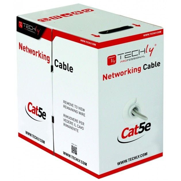 Matassa F/UTP Cavo Cat.5E CCA 305m Rigido da Esterno Nero TECHLY PROFESSIONAL - immagine 3