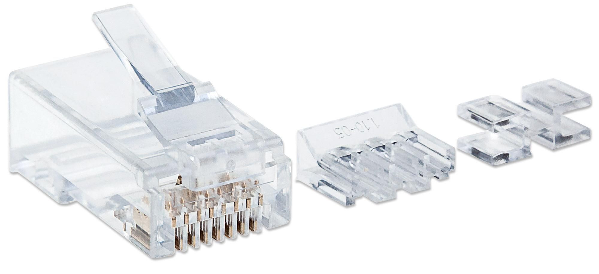 Confezione da 80 Plug Modulari Cat.6A RJ45 UTP INTELLINET - immagine 3