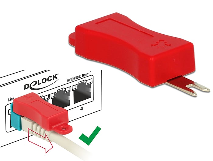 Kit Clip di Sicurezza RJ45 da 20 pezzi DELOCK - immagine 3
