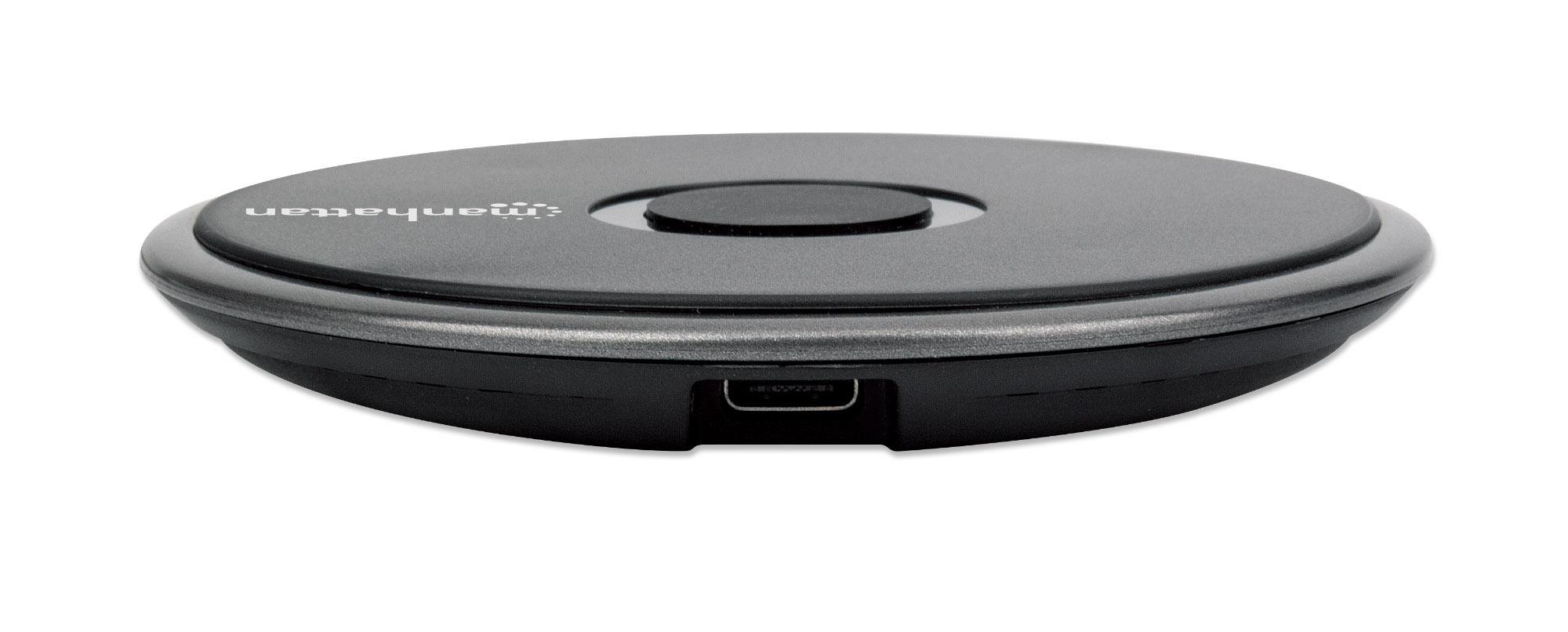 Pad di Ricarica Wireless Veloce 10W Nero MANHATTAN - immagine 3