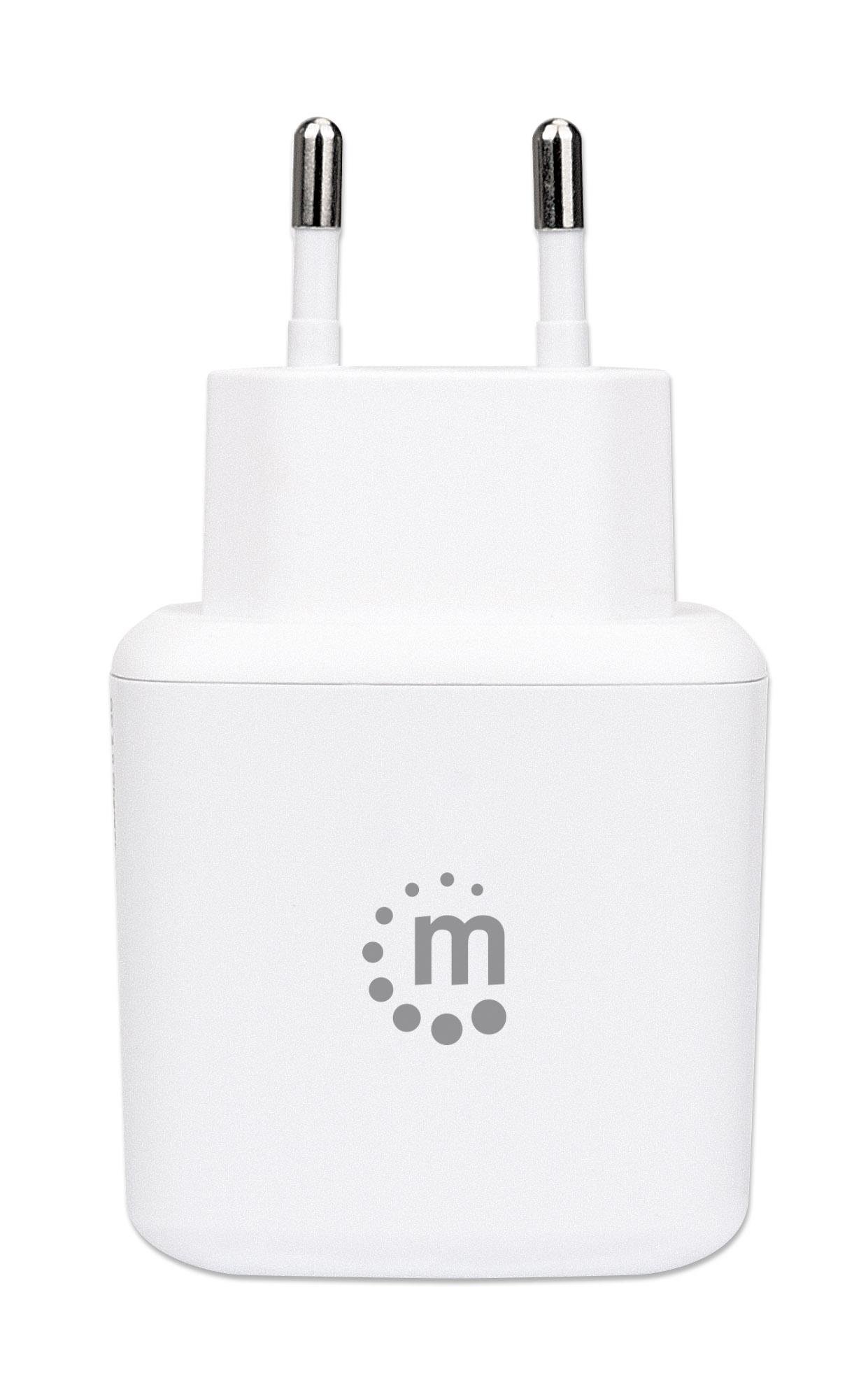Caricatore USB da Muro QC3.0 18W Quick Charge™ Bianco MANHATTAN - immagine 3