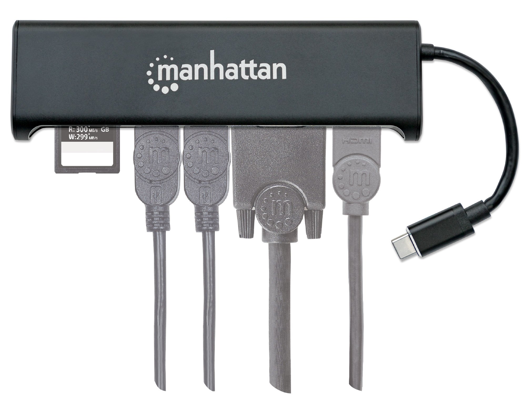 Convertitore USB-C™ a HDMI / VGA Docking Station 4-in-1 MANHATTAN - immagine 3