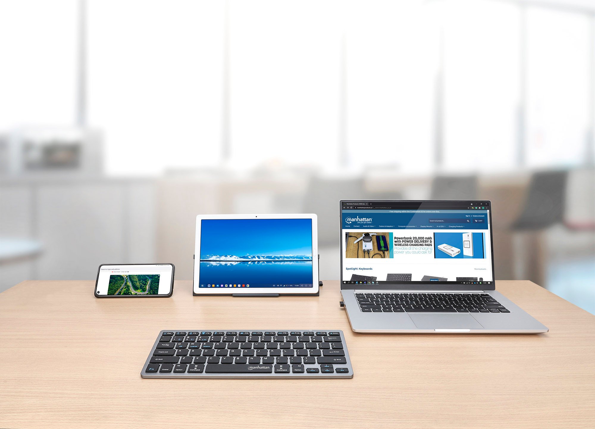 Tastiera wireless dual-mode ultra sottile dal design elegante MANHATTAN - immagine 3