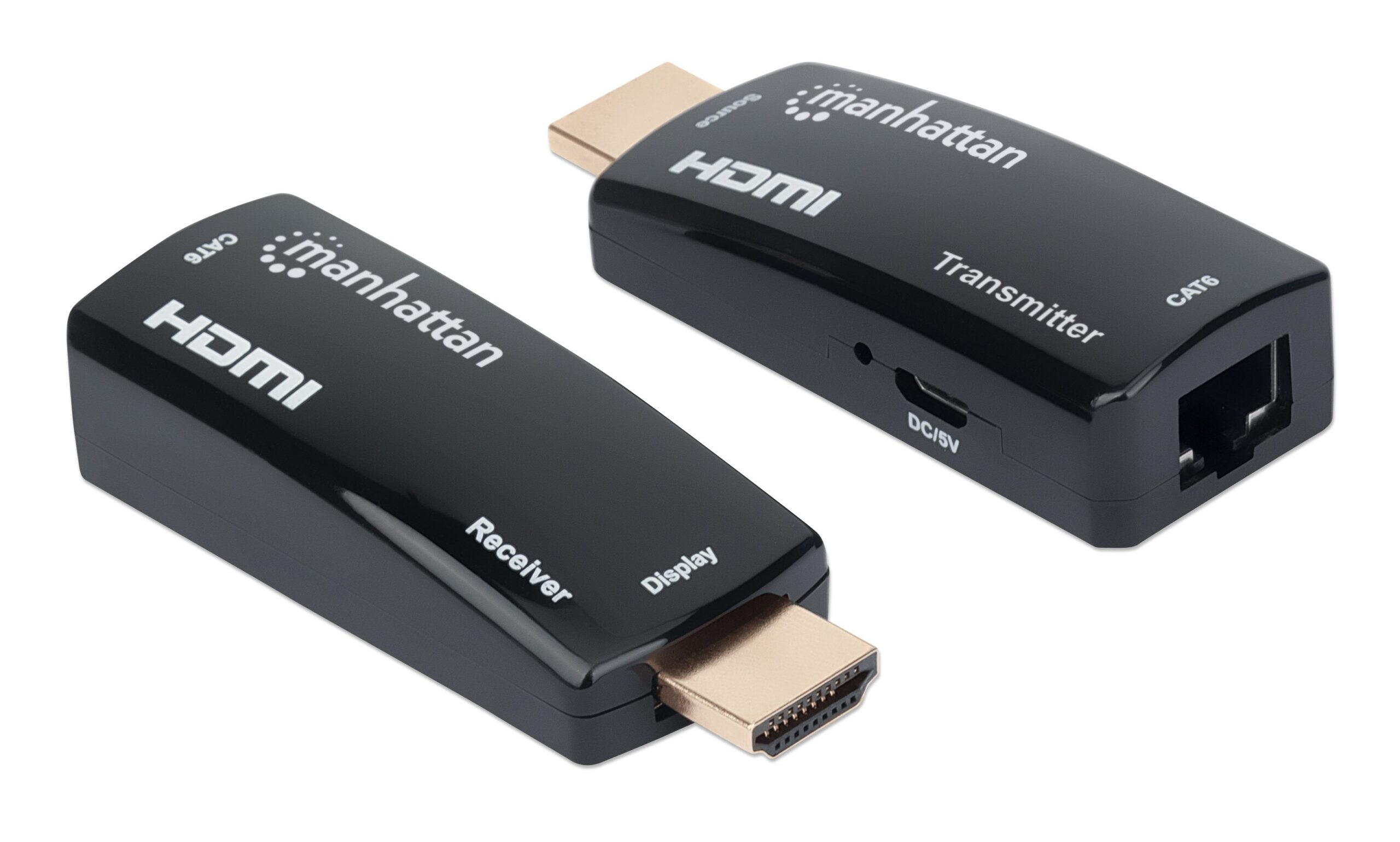 Extender HDMI Over Ethernet 1080p Compatto Nero MANHATTAN - immagine 3
