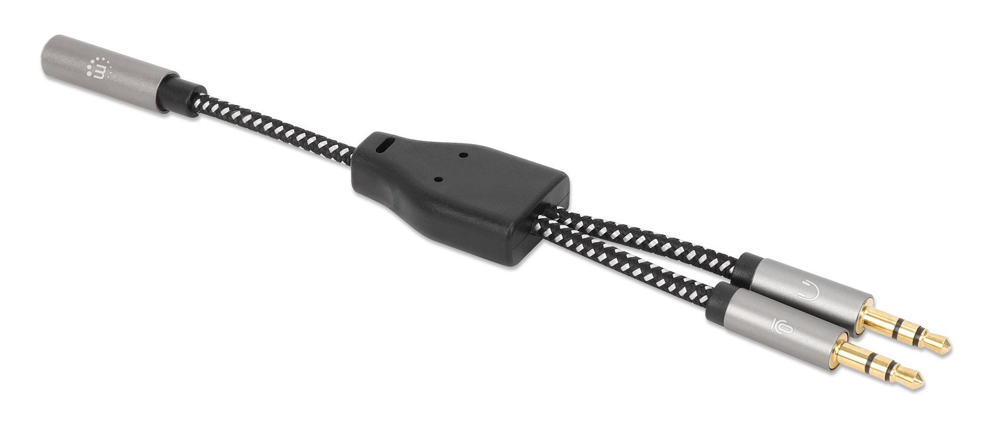 Cavo Adattatore per Cuffie con Splitter Audio Stereo AUX MANHATTAN - immagine 2