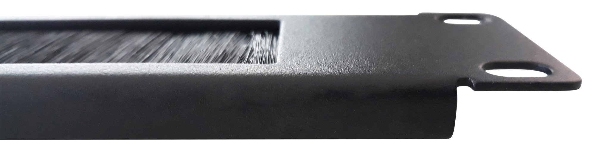 Pannello Passacavi 1U Forato con Spazzola Nero TECHLY PROFESSIONAL - immagine 3