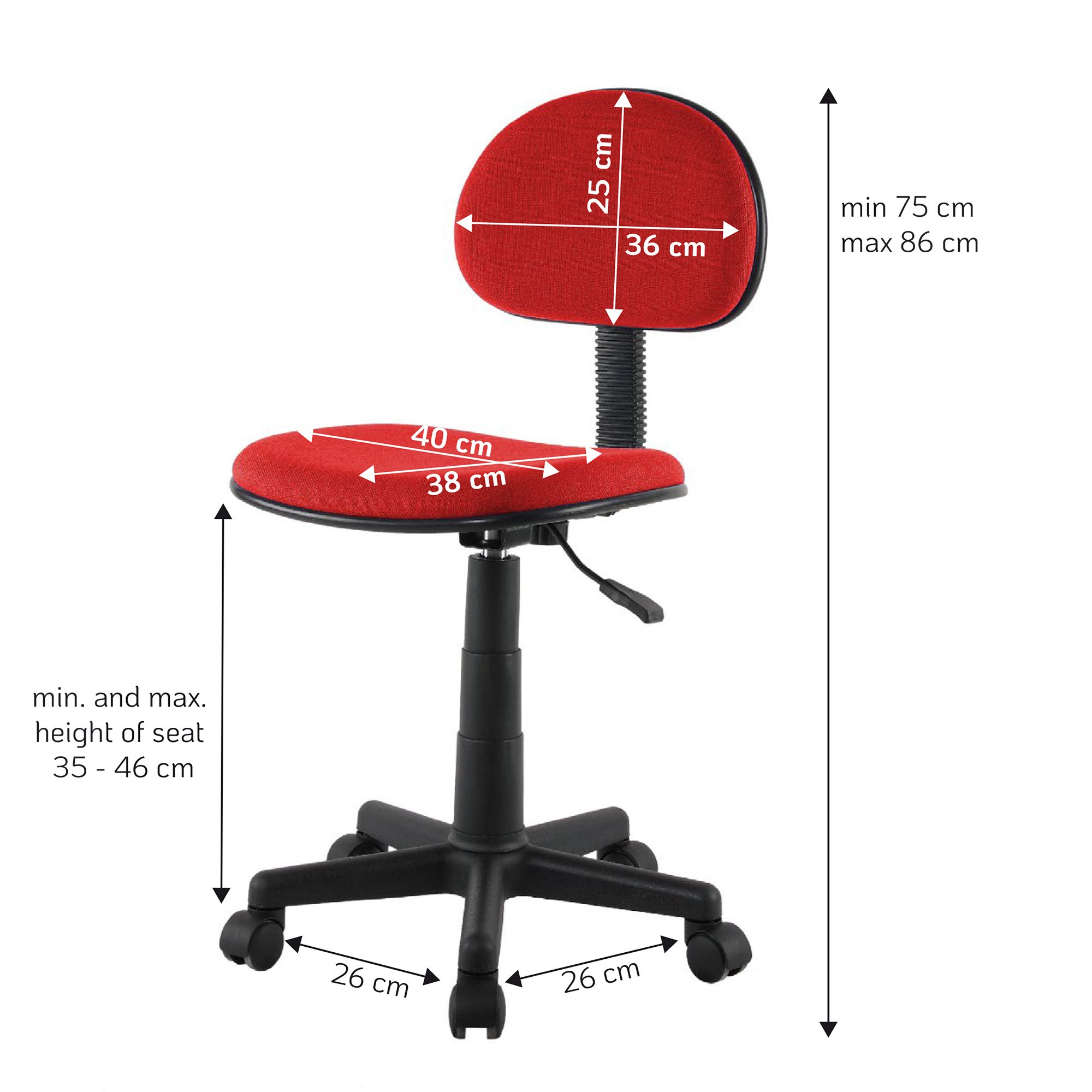 Sedia per Ufficio Colore Rosso TECHLY - immagine 3