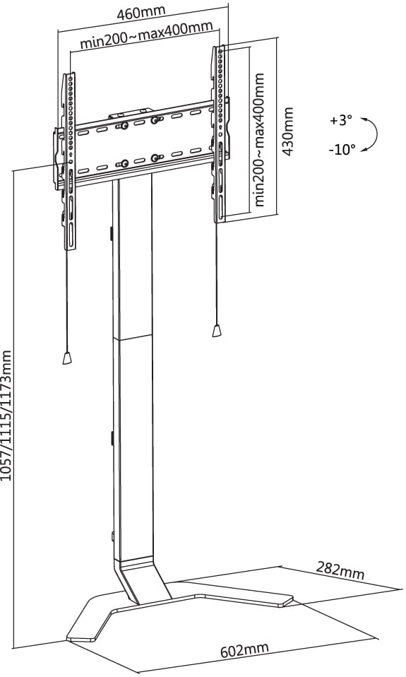 Supporto da Pavimento Super Slim per TV LCD/LED/Plasma da 32'' a 70'' TECHLY - immagine 3