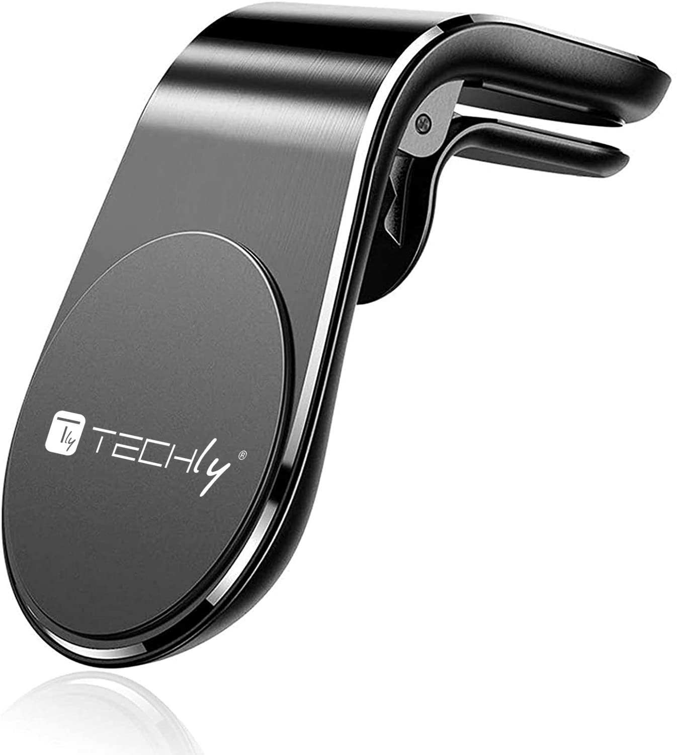 Supporto Magnetico da Auto per Smartphone con Due Placche Metalliche Universali TECHLY - immagine 3