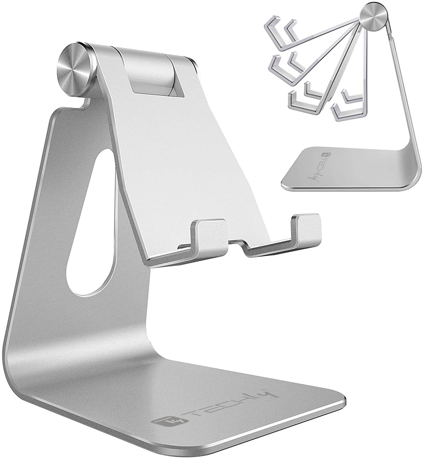 Supporto Porta Smartphone e Tablet Universale e Regolabile da Scrivania TECHLY - immagine 3