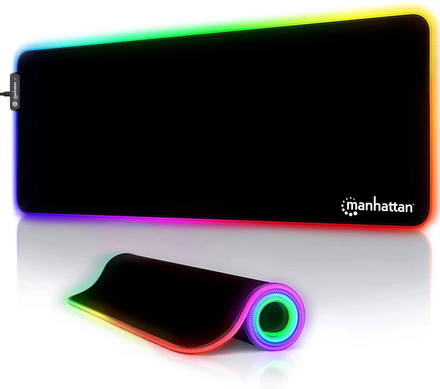 Tappetino Mouse Gaming XXL Illuminazione LED Effetti Luce RGB MANHATTAN - immagine 3