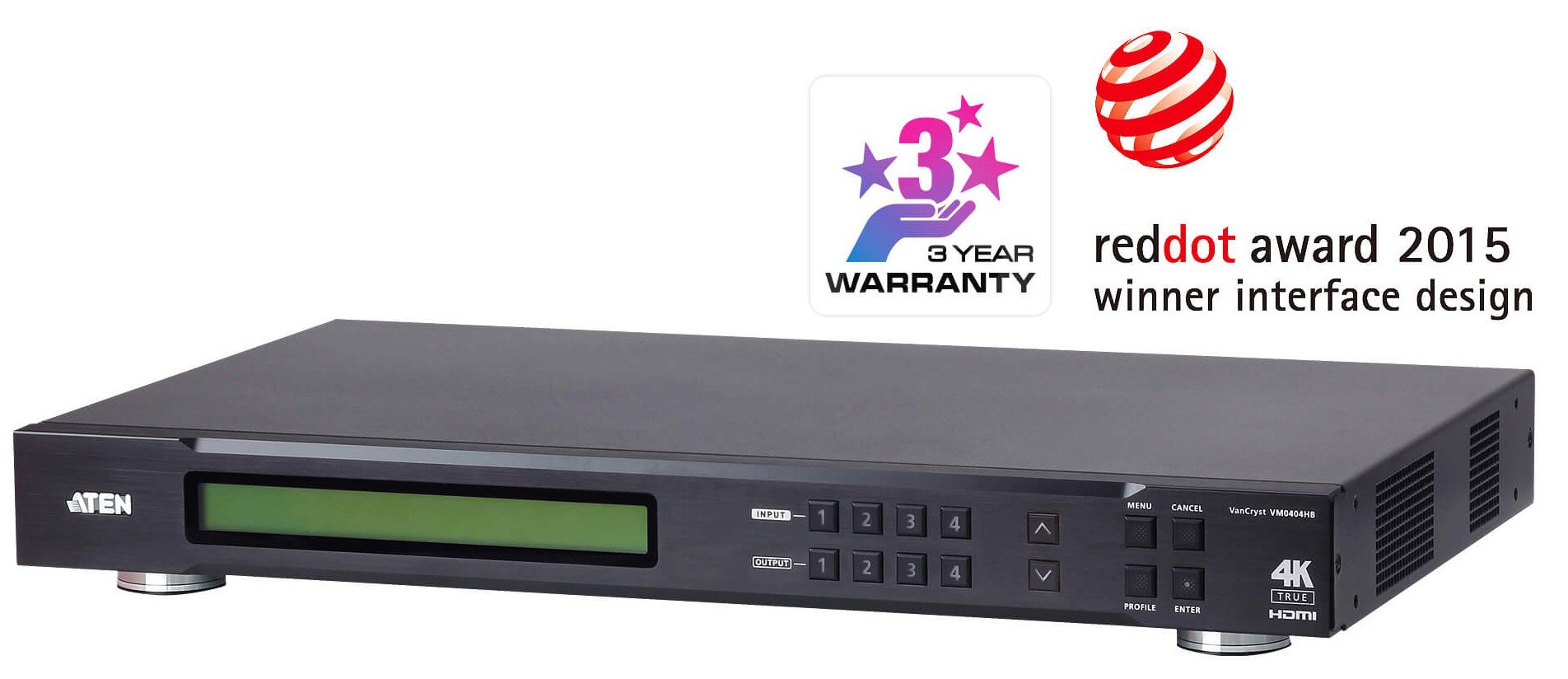 Switch True 4K HDMI Matrix 4x4, VM0404HB ATEN