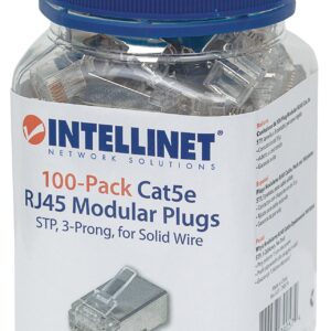 Confezione da 100 Plug Modulari RJ45 Cat.5e STP INTELLINET