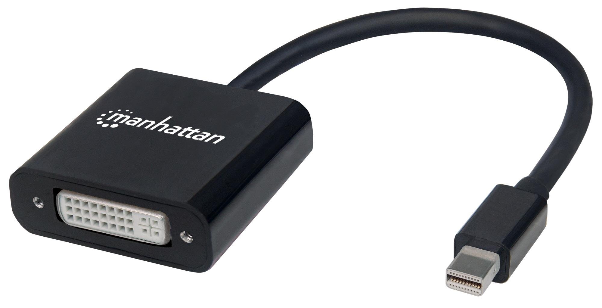 Convertitore Attivo MiniDP M a DVI F 15cm 4K Nero MANHATTAN