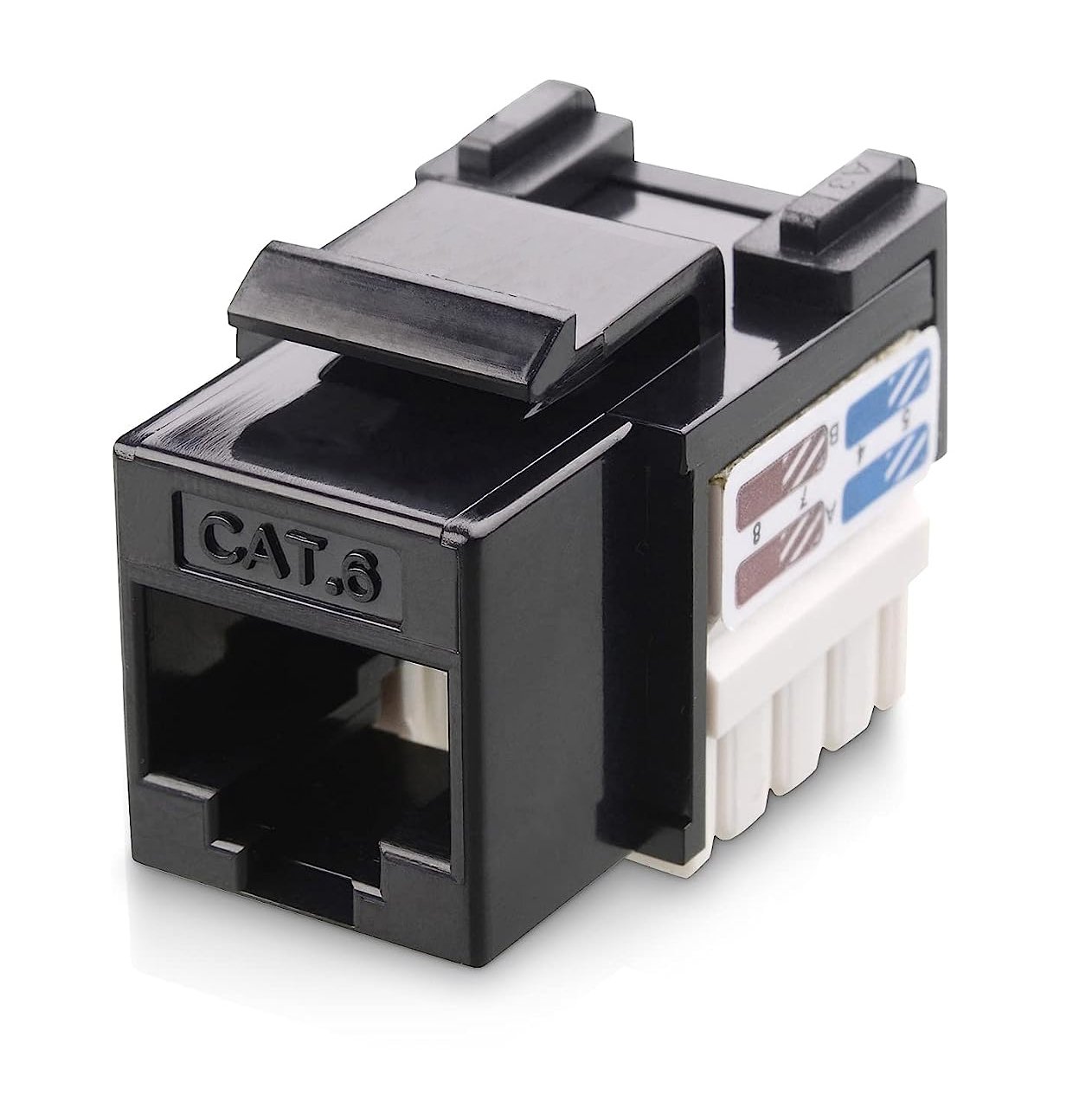 Frutto Keystone RJ45 Cat.6 UTP IDC 90° Nero TECHLY PROFESSIONAL