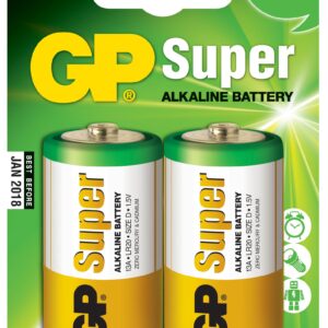 Blister 2 Batterie Torcia D GP Super GP BATTERIES