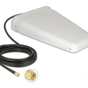 Antenna LTE Direzionale da Esterno SMA 7-9dBi Cavo RG-58 5m Bianco DELOCK