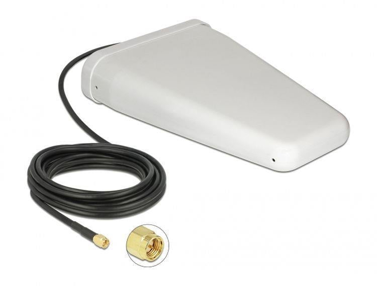 Antenna LTE Direzionale da Esterno SMA 7-9dBi Cavo RG-58 5m Bianco DELOCK