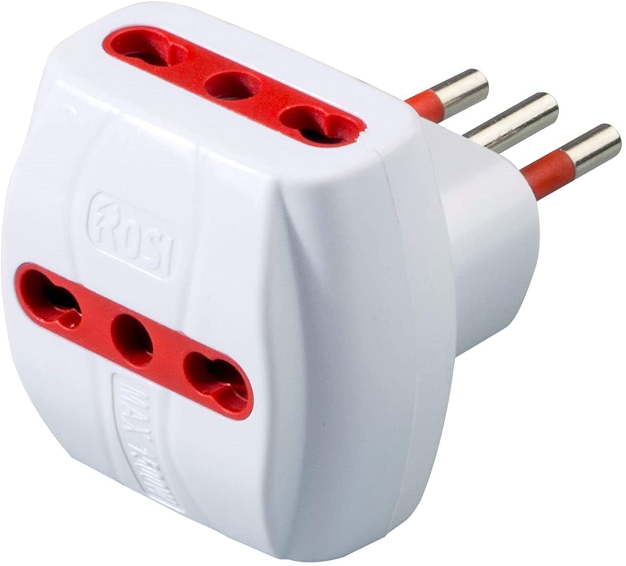 Adattatore Triplo Spina 2P+T Presa Bipasso 2P+T ROSI