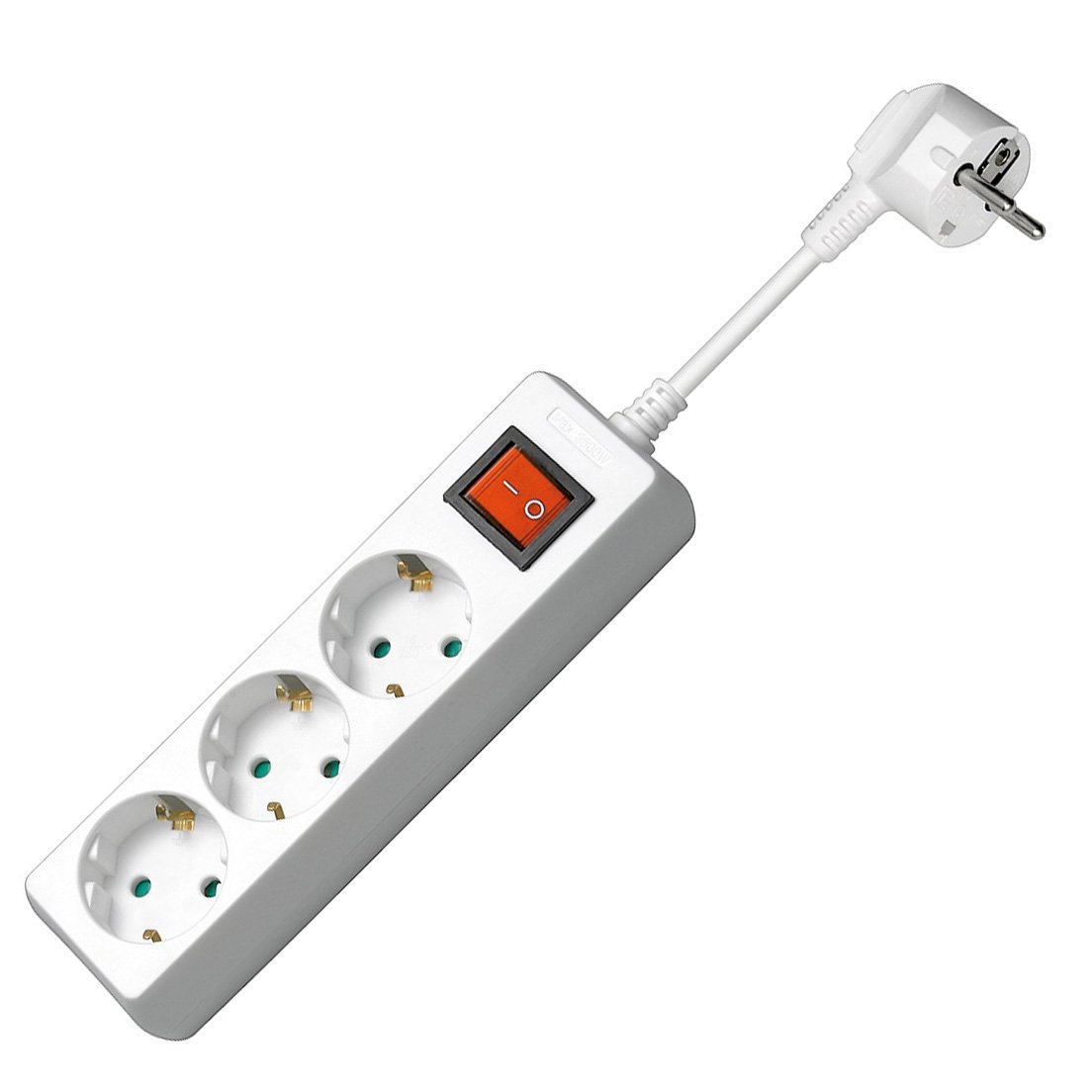 Multipresa 3 Posti Schuko con Interruttore e Cavo 3m GOOBAY