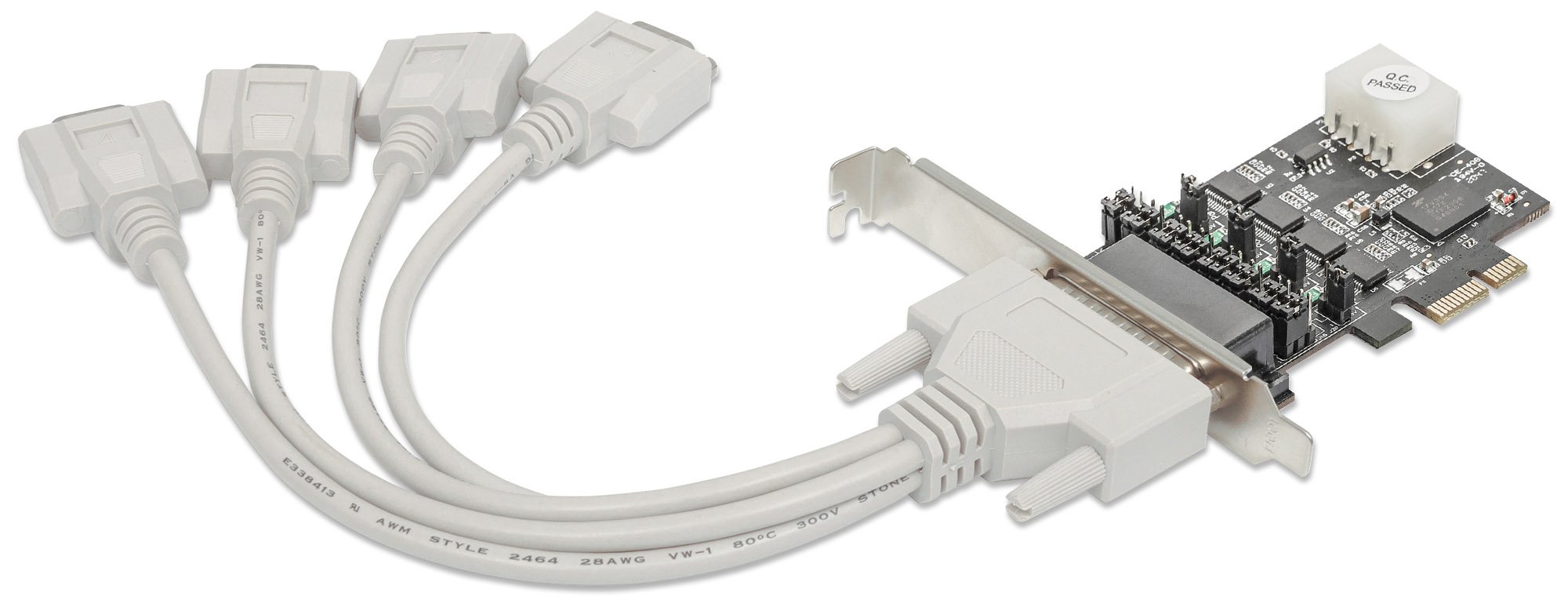 Scheda PCI Express 4 Porte DB9 RS-232 MANHATTAN