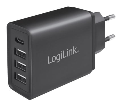 Caricatore da Muro a 4 porte con USB-C™ 27W LOGILINK