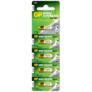 Blister 5 Batterie Alcaline Specialistiche 27A GP BATTERIES