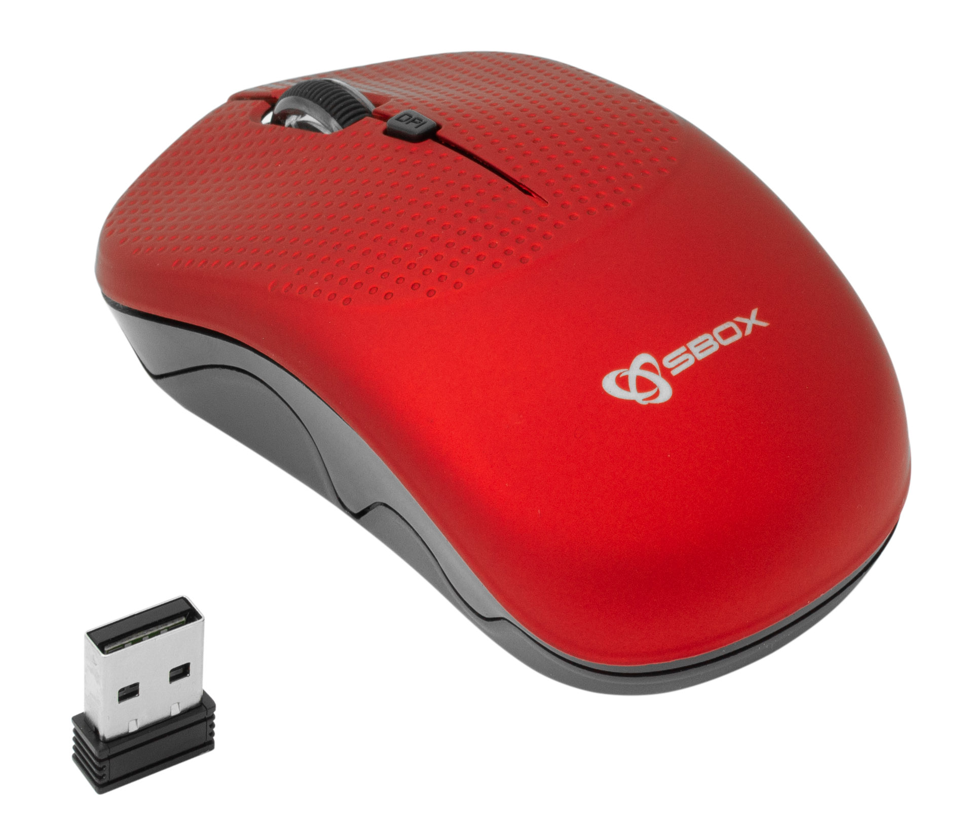 Mouse Wireless 1600dpi WM-106R Strawberry Rosso SBOX - immagine 4