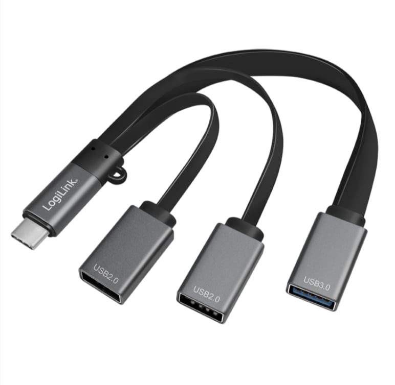 Hub Flessibile USB-C™ SuperSpeed 3 Porte USB3.0 A Femmina Nero LOGILINK - immagine 4