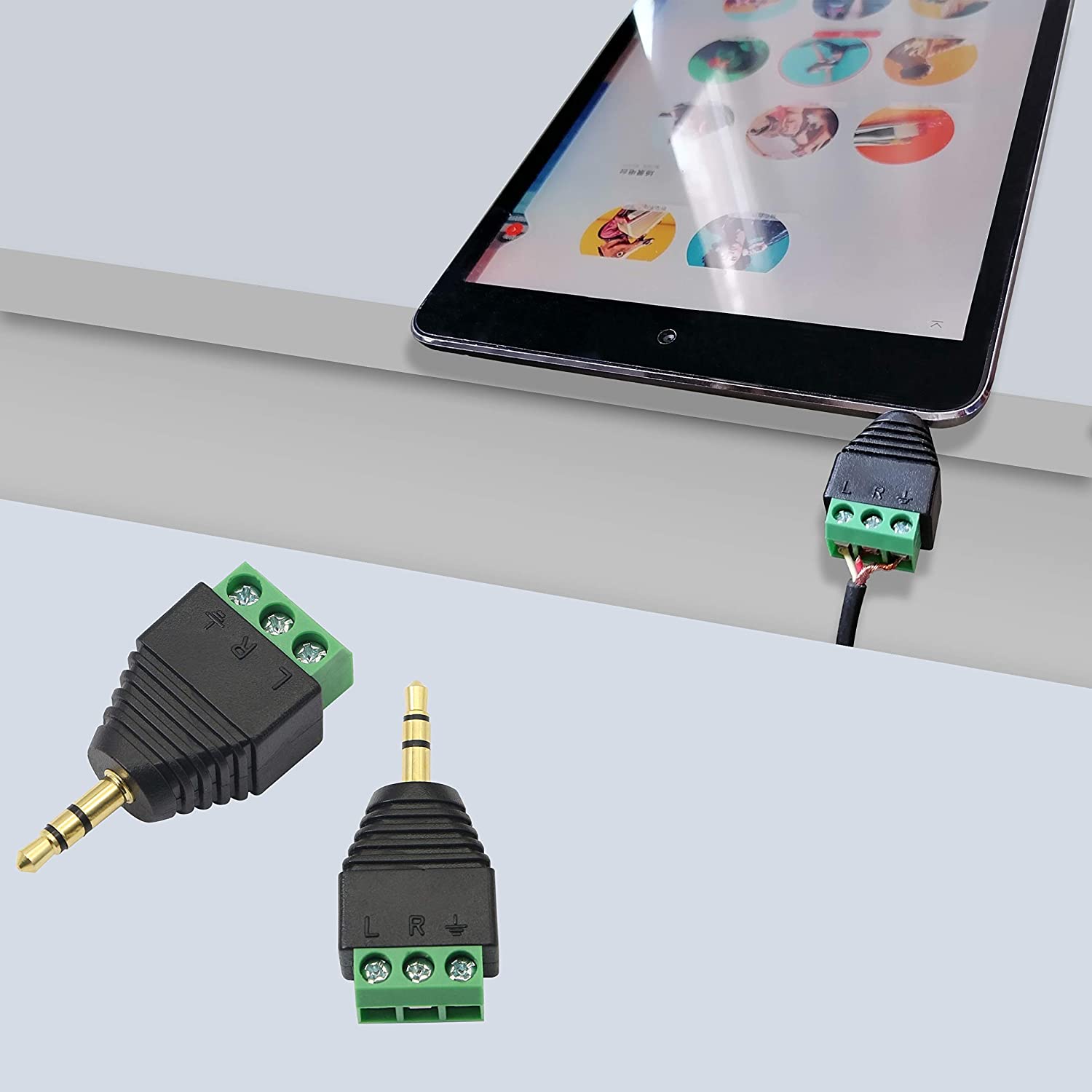 Adattatore Connettore Audio 3.5 mm Maschio a Terminal Block 3 pin TECHLY - immagine 4
