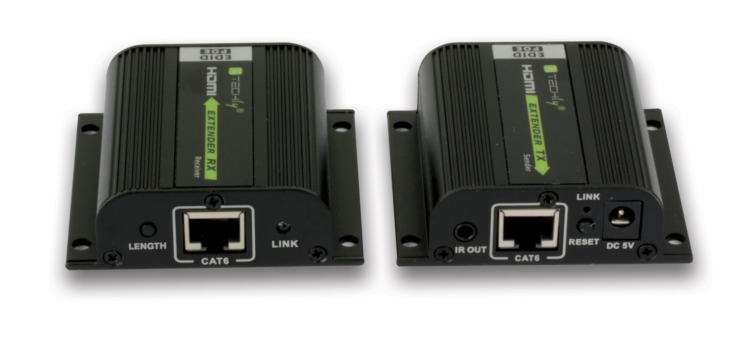 Amplificatore Extender HDMI Full HD 3D POE su cavo Cat.6/6A/7 40m con EDID ed IR TECHLY - immagine 4