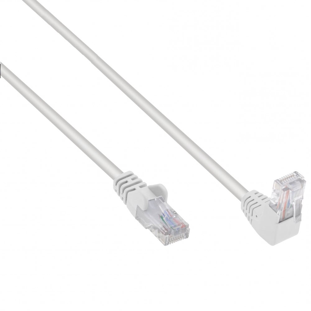 Cavo di Rete Patch Connettore Angolato 90° CCA Cat. 5E UTP 5m Bianco TECHLY PROFESSIONAL - immagine 3