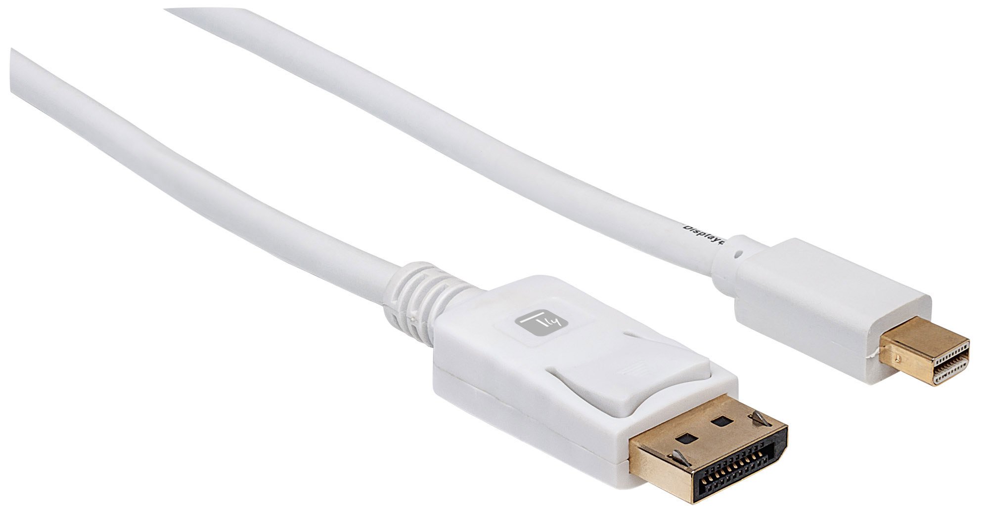 Cavo Mini DisplayPort Maschio a DisplayPort Maschio 4K 60Hz 1m Bianco TECHLY - immagine 3